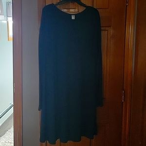 XL pre-owned green long sleeve skater dress from Old Navy